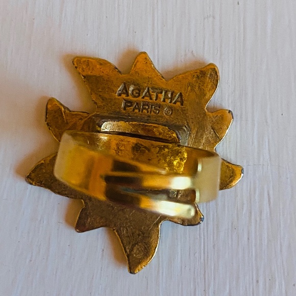 Agatha Paris💫 Starburst Gold Adjustable Ring - Picture 9 of 16